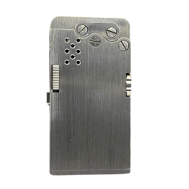 Handmade Brass Mechanical Automatic Ignition Gasoline Lighter And Titanium Alloy Material Gift Box