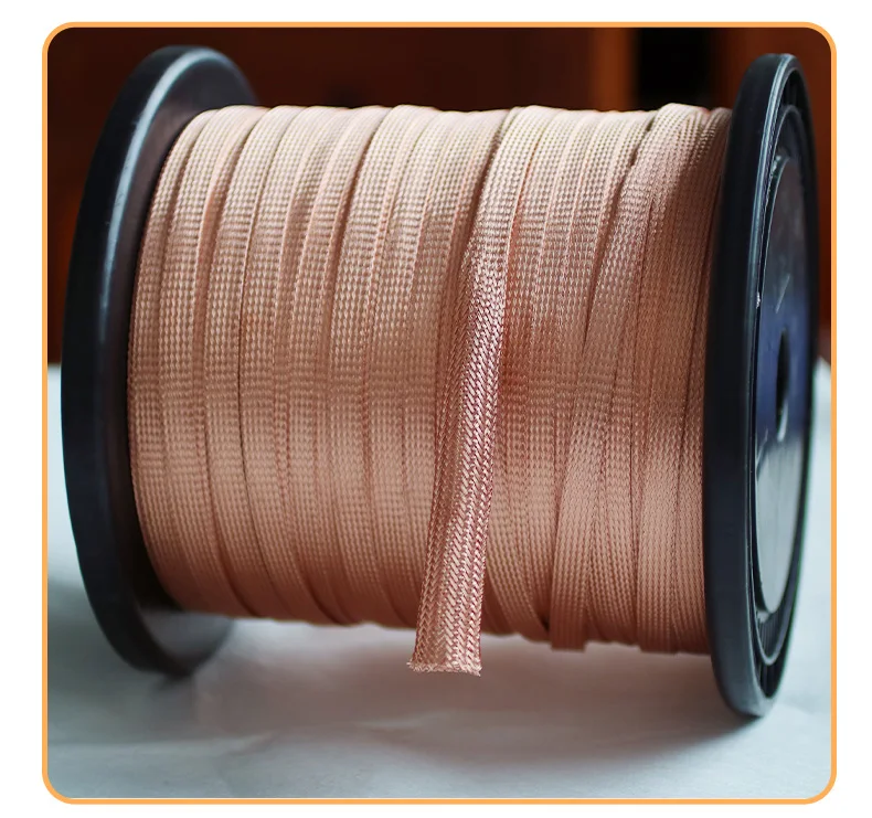 XSSH DIY Flexible Zug HIFI Reines Kupfer Überzogene Zinn Abschirmung 2-30mm Geflochtene Reißverschluss Kabel Hülse Draht Linie Kabel ummantelter Rohr – Detail 11