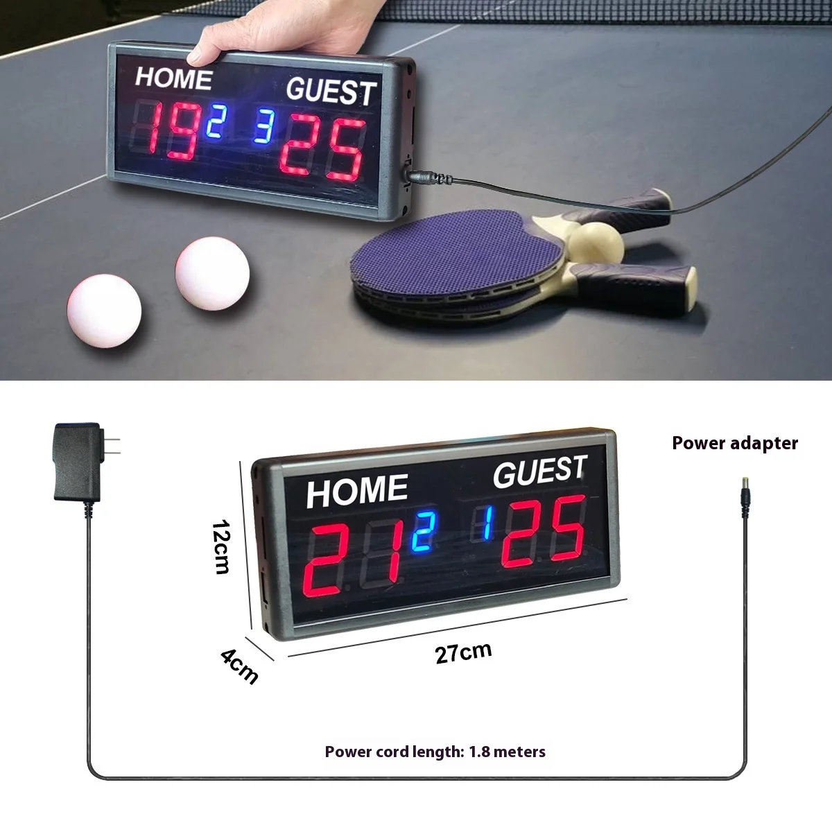 

For Amazon Bestseller 6-Digit Electronic Scoreboard Portable Remote Control Tennis Basketball Table Tennis Counters
