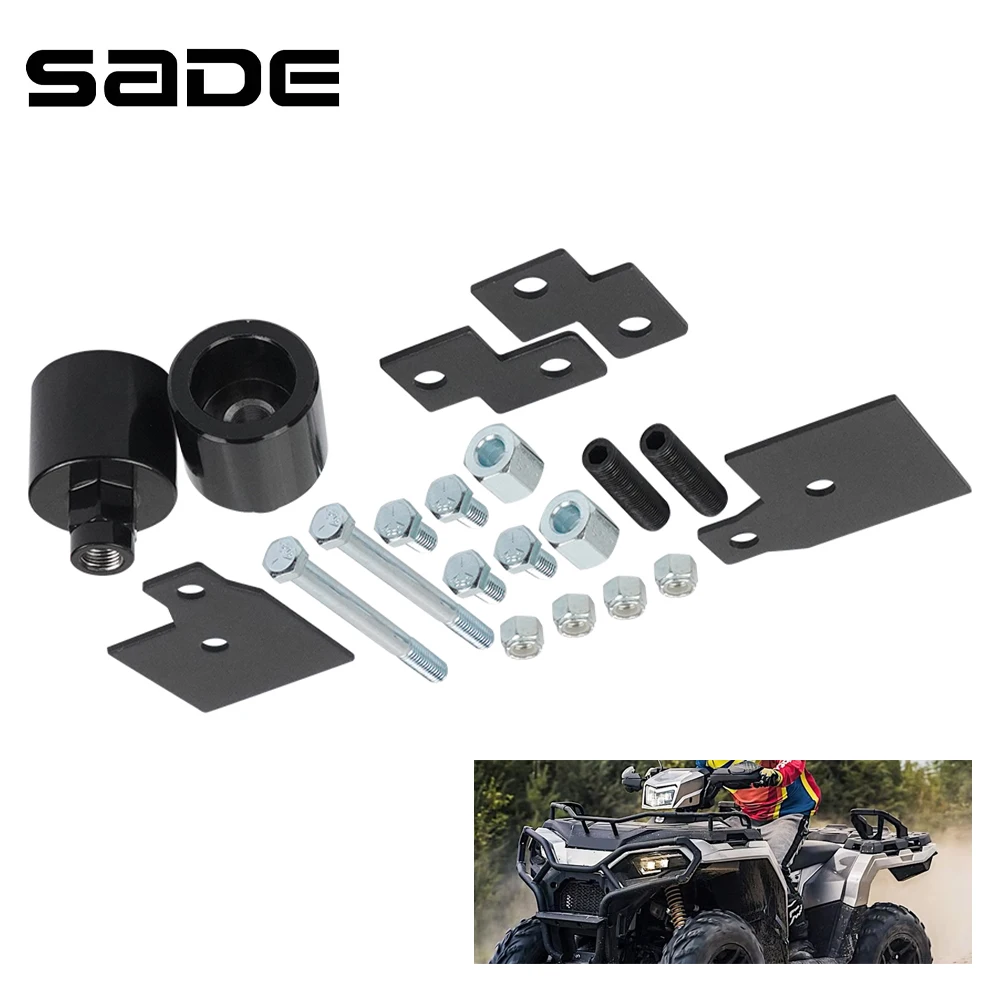 Black Front & Rear 2'' Lift Suspension Kit Compatible with 1999-2025 Polaris sportsman 500 570 600 700 800 MP-1234-BK