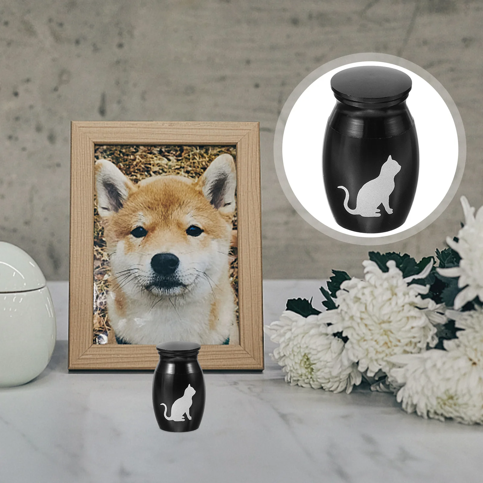 Pet Urn Keepsakes Urns For Cats Dogs Souvenir Cremation Casket Alloy Small Ashes Coffin