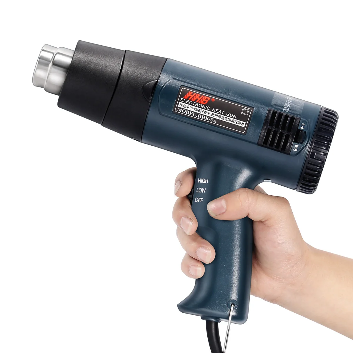 HHB-3A Electric 1600W Industrial Handheld Corded For Adjustable Temperature Push-button Switch High Power Convenient Use