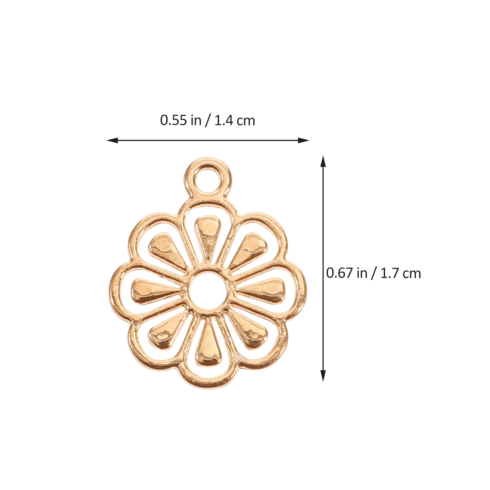 

100pcs Zinc Alloy Pendant Accessories Hollow Flower Charms DIY Jewelry Necklace Decor Craft Gifts Sewing Projects