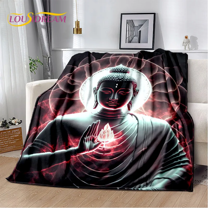부처님 불교 종교 사규니 명상 보살, 기도하는 담요, 부드러운 던지기 담요, 가정 침실 침대 소파 커버