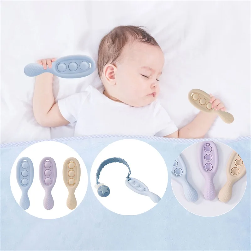 

New BPA Free Silicone Baby Teether Newborn Gum Massage Pain Relief Teething Toys Baby Chewing Nursing Teether Molar Sensory Toy