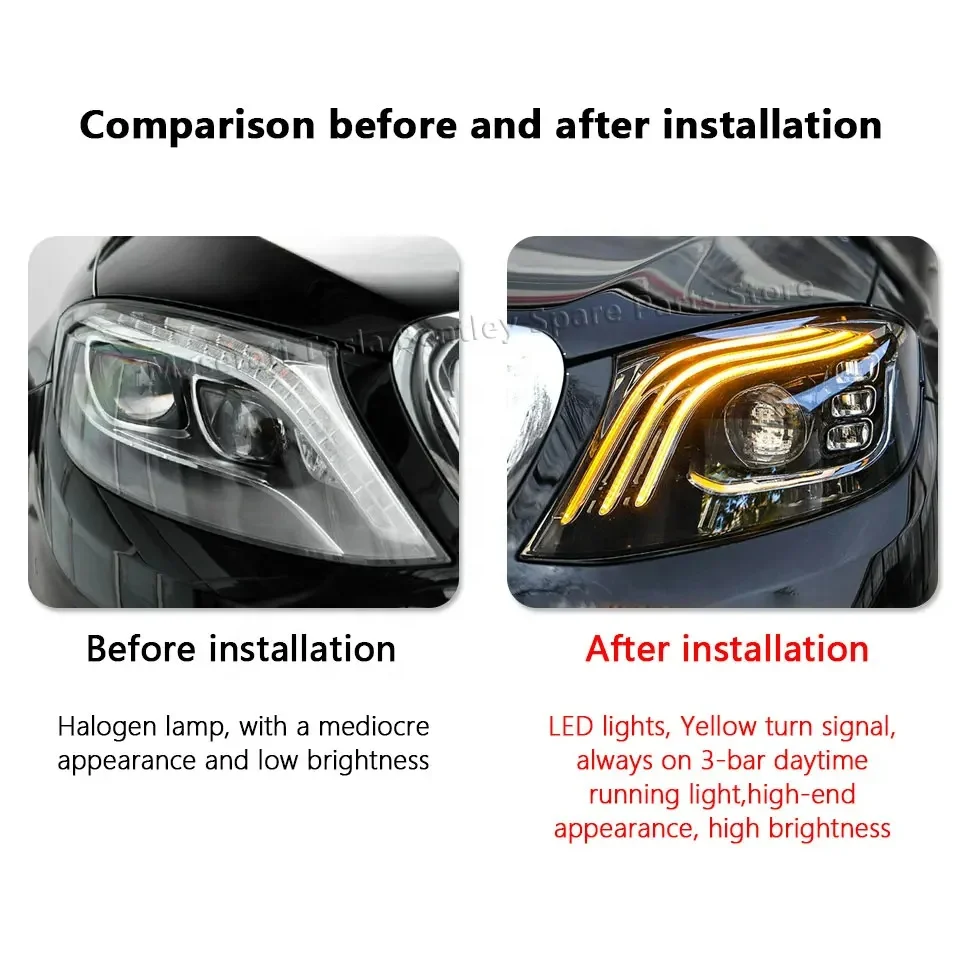 Factory Wholesale High Quality LED Headlights for Mercedes Benz 2014-2017 S-Class W222 Upgrade New Edition