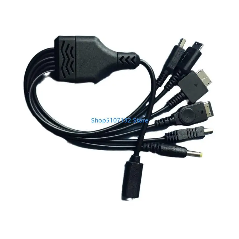 87HD 6 in 1 USB Type C Splitter Adapter Cord Multiport Charging Cable Wire for 3DS and more Handheld Game Consoles