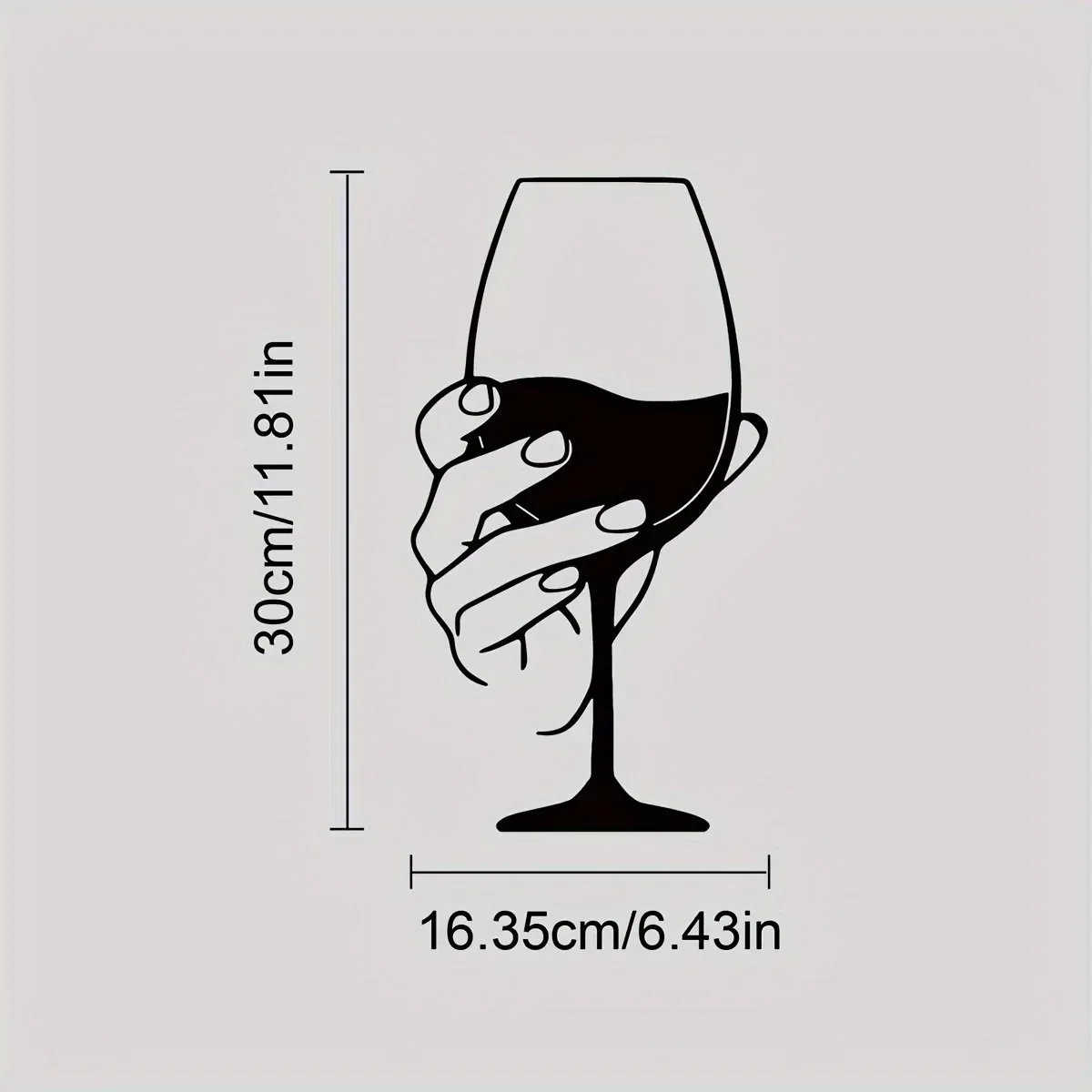 Elegant Wine Glass Metal Wall Art: Chic Modern Decor for Indoor & Outdoor Elegance Iron Art, Wall decoration, Wall Sticker