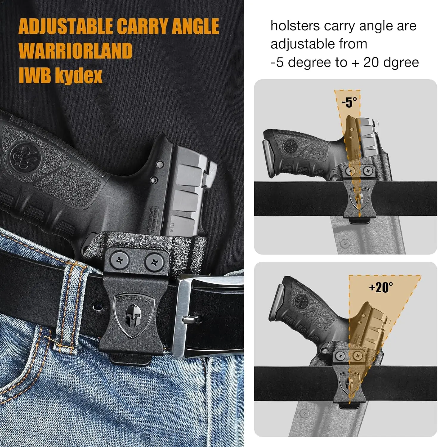 حافظة IWB Kydex متوافقة مع Beretta APX بالحجم الكامل قابلة للتعديل للاحتفاظ بالخفي تحمل Posi-قفل اليد اليمنى #3