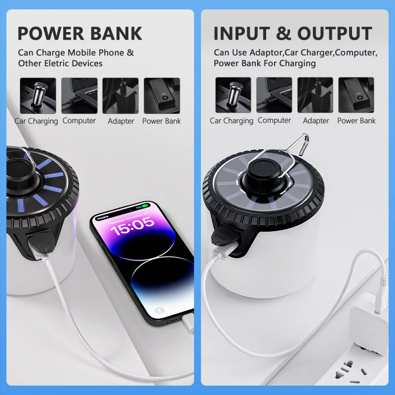 Outdoor Solar Camping Light With Electronic Display Output Desk Lamp Outdoor Camping Bar Light Table Light Lantern