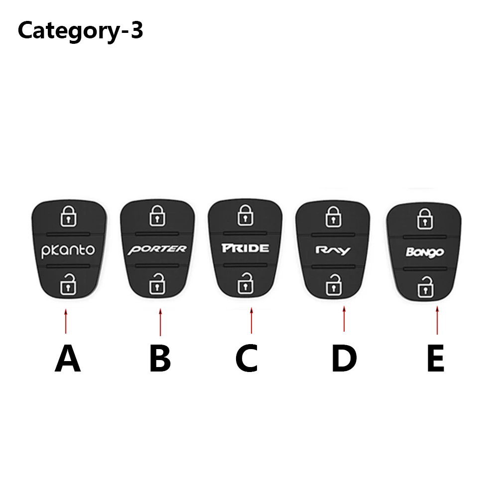 مفتاح السيارة أزرار مطاطية وسادة لشركة هيونداي/كيا بورتر فيرنا بونغو سولاريس أكسنت سبورتاج ريو مورنينج بيكانتو K2 K5 I20 Ceed Elantra #5