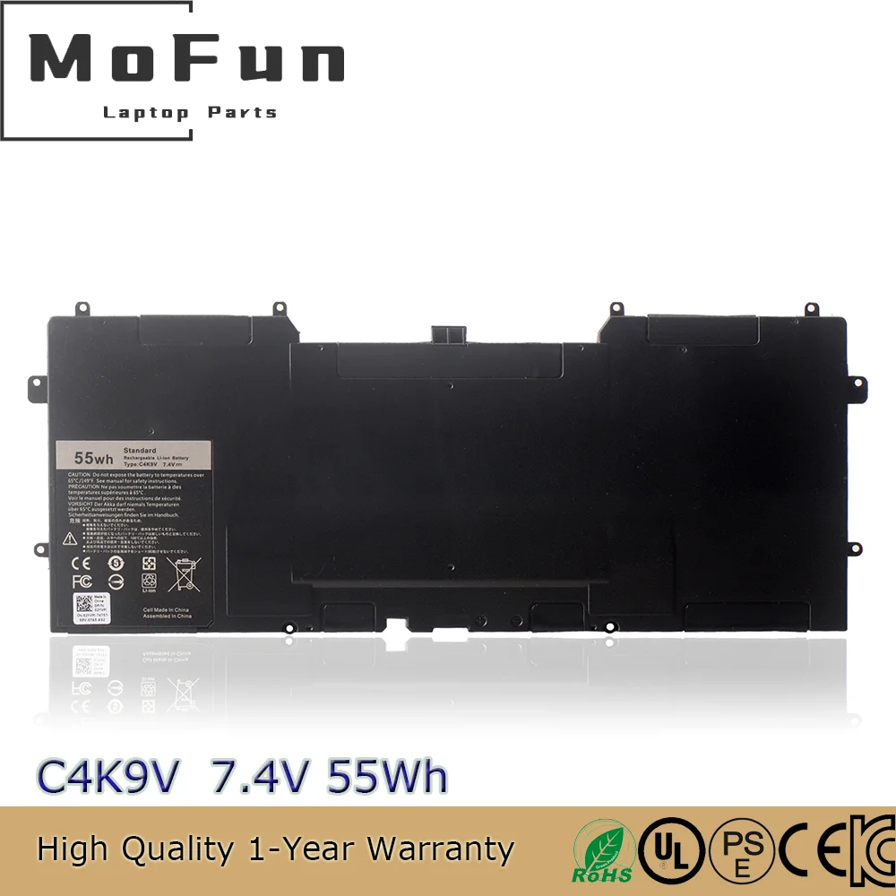 New C4K9V 55Wh 47WH Battery for Dell XPS 13 9333 L322X L321X 12D-1708 Y9N00 WV7G0