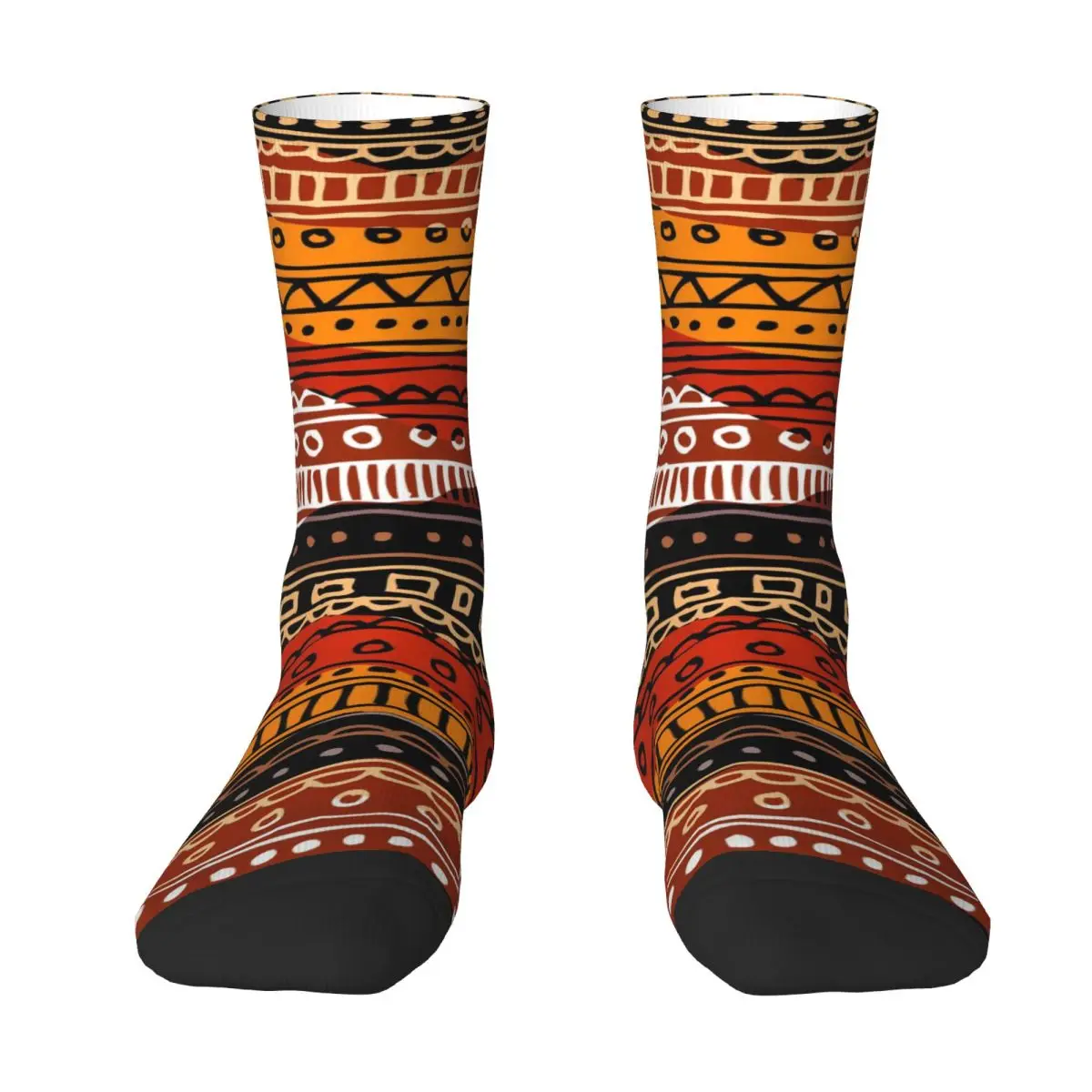 Couple Socks Brown Tribal Vintage Print Stockings Autumn Funny High Quality Socks Graphic Climbing Non Skid Socks