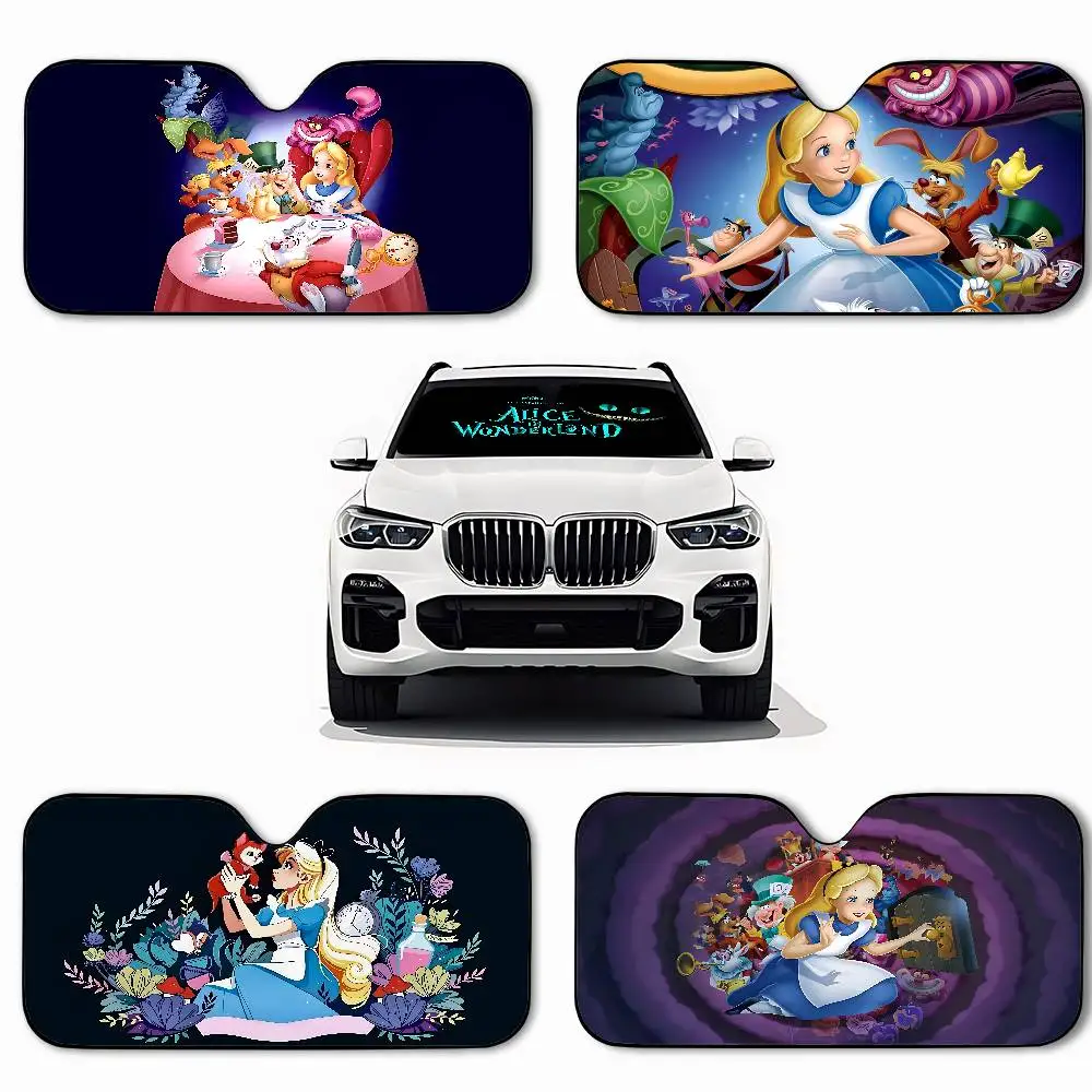 

Милый автомобильный солнцезащитный козырек A-Alice In W-Wonderlands, автомобильный солнцезащитный козырек, универсальный складной козырек на ветровое стекло