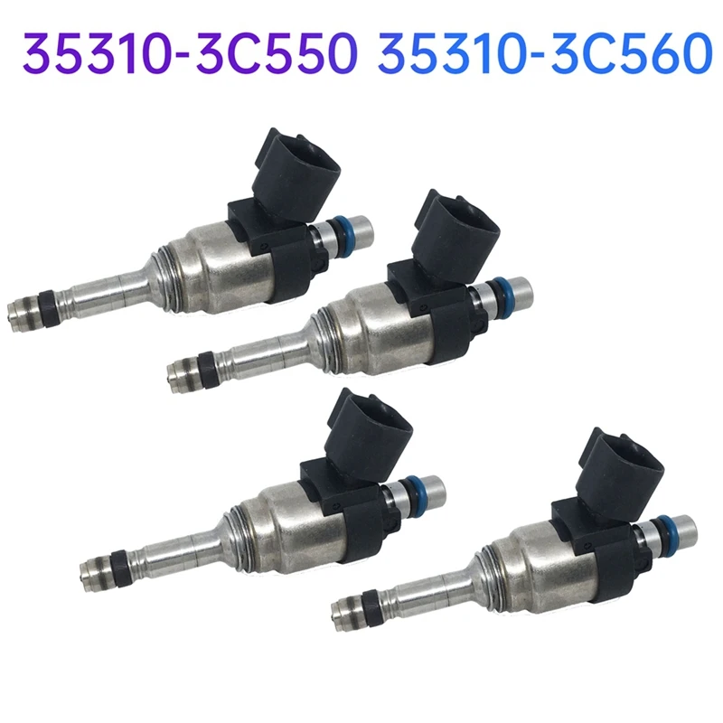 

A05U-4Pcs Fuel Injector Nozzle FJ1143 35310-3C550 For Hyundai Genesis Azera Santa Fe 3.3L 3.8L V6 35310-3C560 353103C570