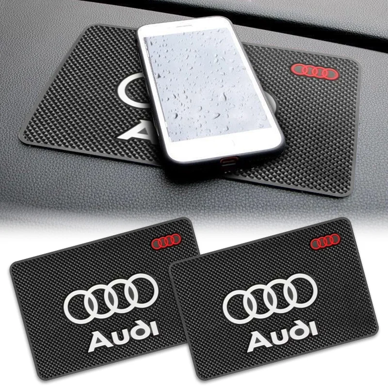 Car Logo Non Slip Mat Auto Dashboard Sticky PVC Pad For Audi Sline RS3 RS5 RS6 RS7 S3 S4 S5 S6 S7 A4L A3 A4 A5 A6 A7 TT Q2 Q5 B9 view 5
