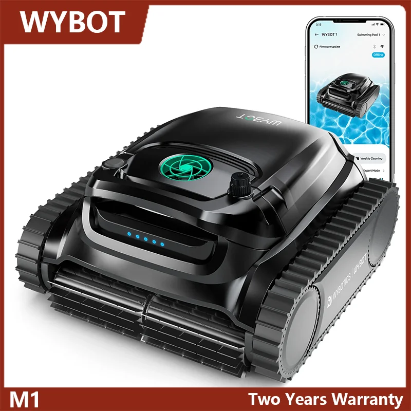 Pool Vacuum Cleaner Robot Wireless Pool Robots M1 300 Mins Long Runtime,120W Powerful Suction, Scheduled Cleaning, Up To 400㎡
