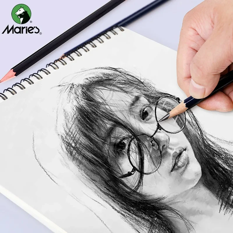 Marie's Sketch Holzkohle-Bleistift-Set, weich/neutral/superweicher Zeichenstift, professionelles Kunstzubehör – Detail 7