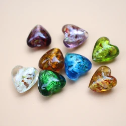 Colorful Heart Lampwork Beads Jewellery Making Accessories Glass Handmade Jewelry bracelets Supplies Lampwork Diy Perles Bijoux