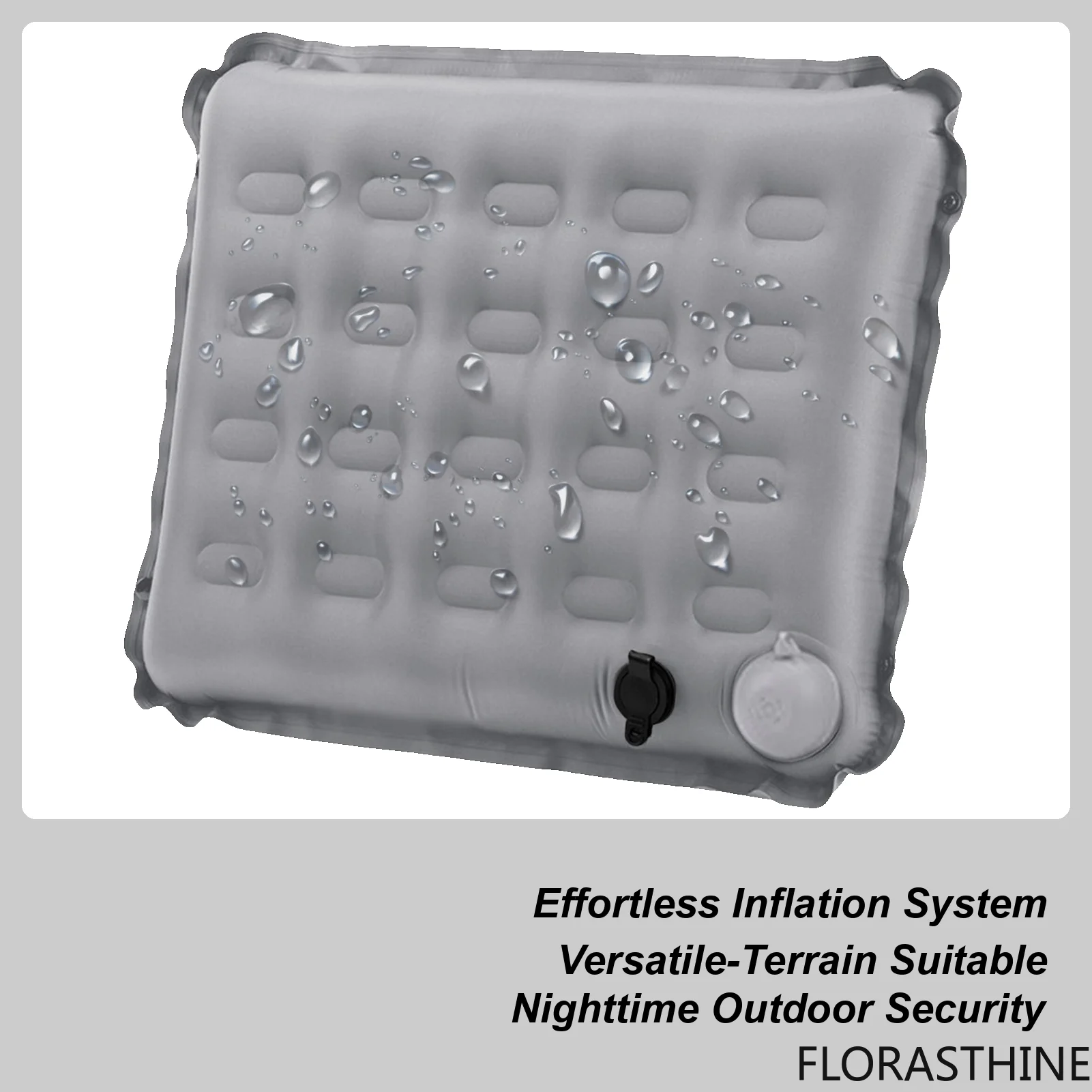 Stadium Seat Cushion with Reflective Strip Self Inflating Support Stadium Seat Outdoor Chair Cushion for Outdoor Fishing Hiking