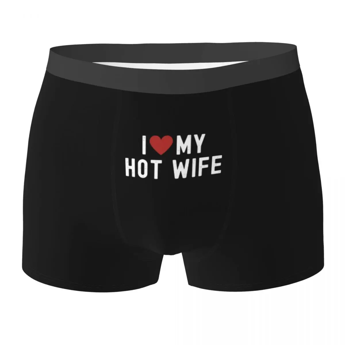 

Мужское нижнее белье I Love Hot My Wife, забавные трусы-боксеры, шорты, мужские мягкие трусы, S-XXL