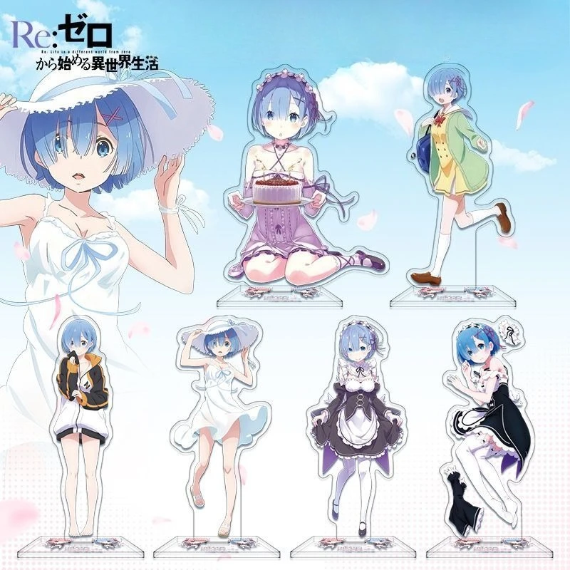 

Новая акриловая фигурка-подставка Re:ZERO - Жизнь в другом мире, Рам и Рем, аниме-атрибутика, креативный дизайн, 10 см, HD, декор для рабочего стола