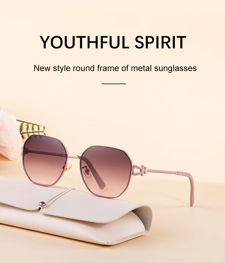 Übergroße quadratische Sonnenbrille für Damen – Luxusmarke 2026, Punk-Metallrahmen, Polygon-Sonnenbrille für Damen, modische Eyewear-Shades – Detail 1
