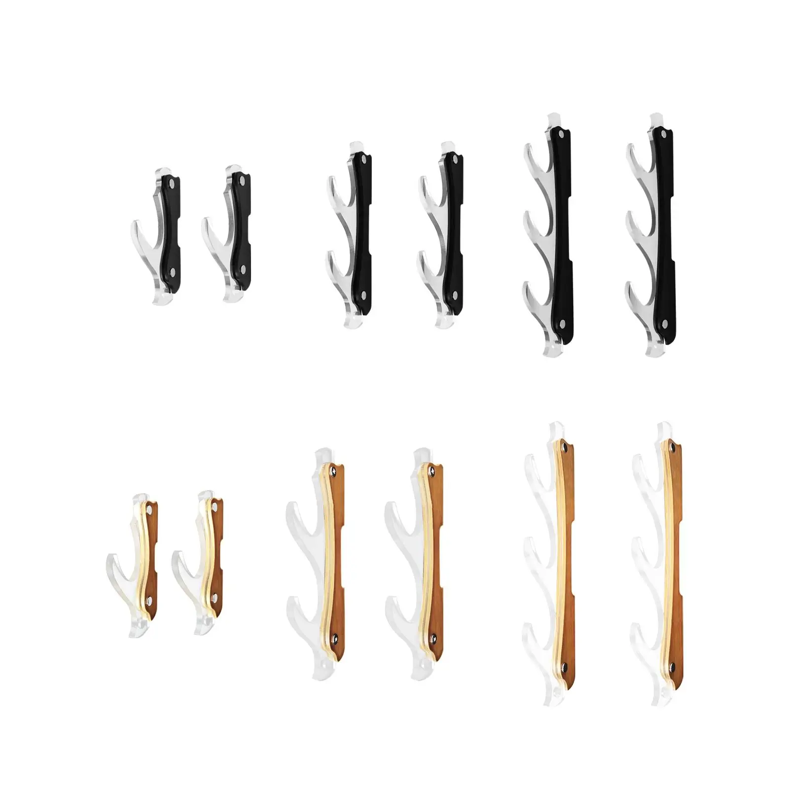 Samurai Sword Hanger Bracket Acrylic Wall Mount Rack for Wakizashi Tanto Knife Collection Display Organizer