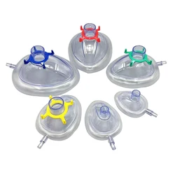 PVC Anesthesia Mask Sterilized Disposable Resuscitate Face Masks For Adult Child Animals NO.1-NO.6 Size