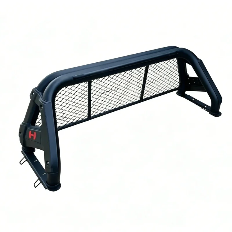 High Quality No Drill Heavy Duty Stainless Steel Clip On Roll Bar With Protective Mesh Sport Roll Cage 4x4 Fit For NP300 FJ Crui