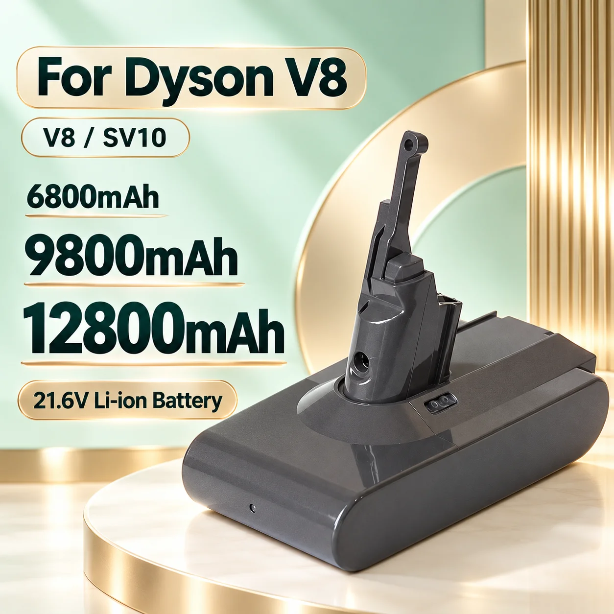 Vacuum Cleaners Battery For Dyson V8 Battery SV10 SV25 SV37, 21.6V For Dyson V8 Animal Absolute Motorhead Fluffy Vacuum Cleaners
