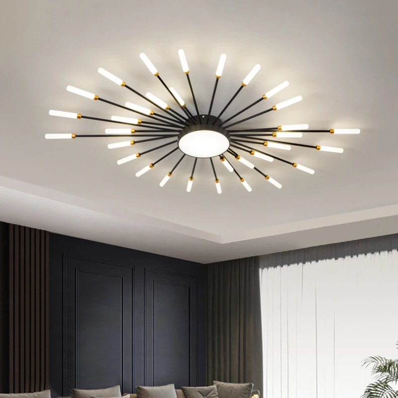 Modern Firework Ceiling Chandelier Lights Lustre Led Light Fixture for Living Bedroom Dining Room Hanging Lamp Home Decoration
