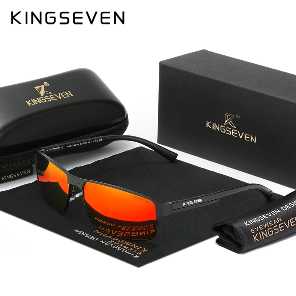 KINGSEVEN Männer Polarisierte Sonnenbrille Design Frauen Sonnenbrille UV400 Anti-glare Fahren Quadratische Brillen 9