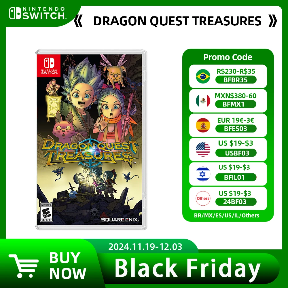 DRAGON QUEST TREASURES Nintendo Switch Game Deals Physical Game Card RPG Genre for Switch OLED Lite Support TV Tabletop Handheld