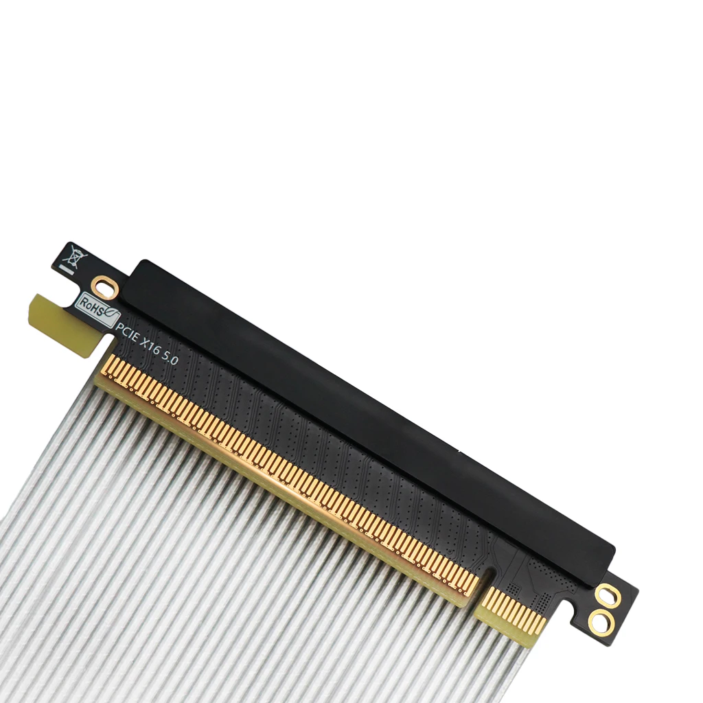 

PCIe 5.0 X16 GEN5 Bi-Directional Bandwidth Graphics Card Extension Cable Silver-Plated for ITX GPU Extension Cable 64GB/s