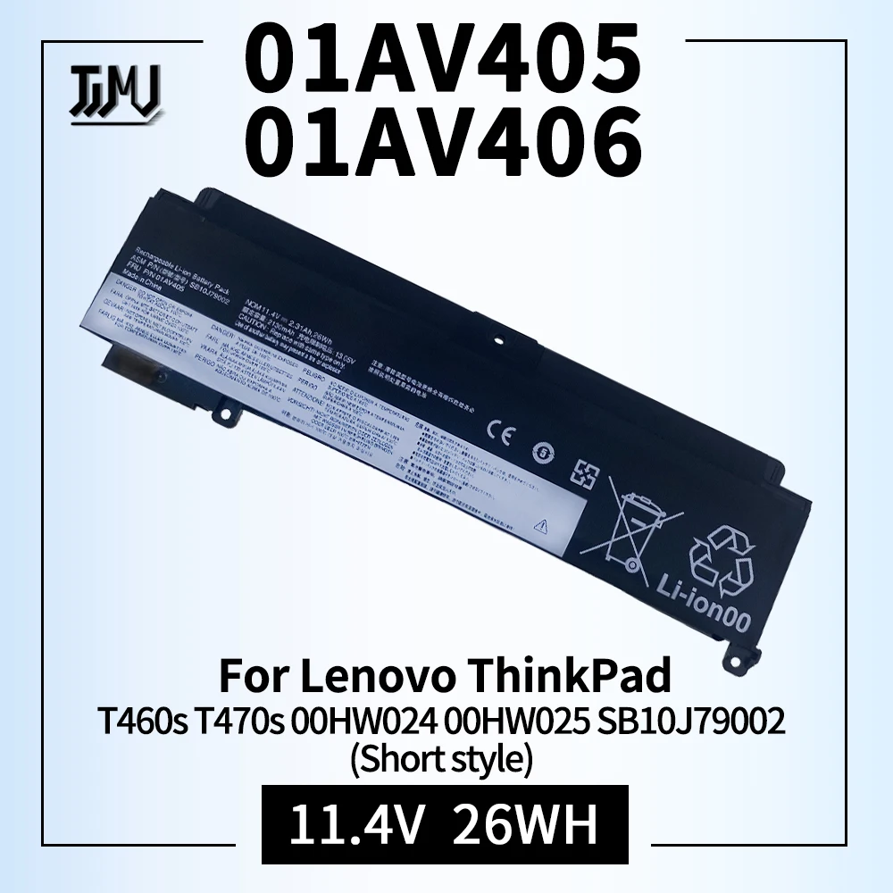 Batteria 00HW022 00HW023 00HW036 00HW037 Per ThinkPad T460s T470s – 24Wh 3 Celle, Ioni Di Litio, Con Protezioni Di Sicurezza