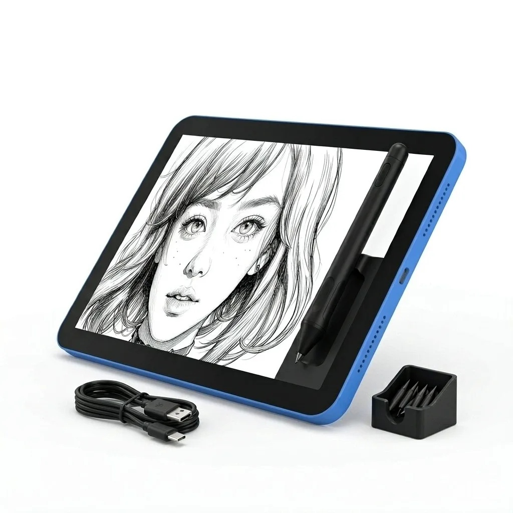 10.1 Inch IPS Pen Display Drawing Tablet with Screen 8192 Levels Passive Stylus USB-C Powered for Digital Art Design OSU