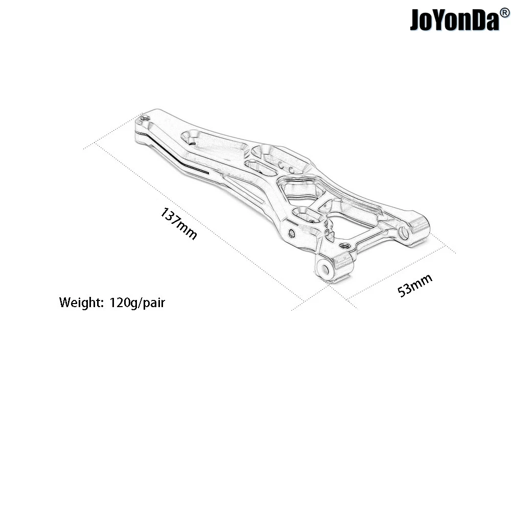 # AR330219 brazos de suspensión inferiores delanteros de aluminio para coche RC 1/8 ARRMA KRATON NOTORIOUS OUTCAST TALION 6S BLX