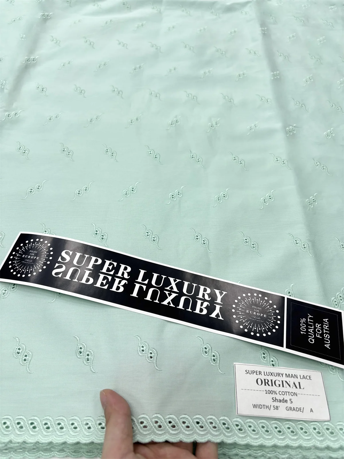 

2025 Newest 100% Cotton Lace Faric African Fabric High Quality Swiss Voile Polish Fabric Luxury Men Lace Fabric For Men Clothing