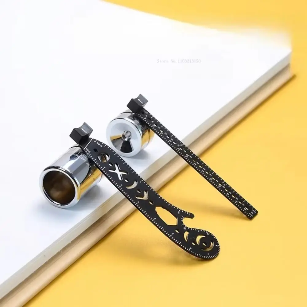 Compass Function Magnetic Drawing Tool Ruler Angle Measurement Curved Edge Tools Magnetic Compass Ruler Straight Edge Tools