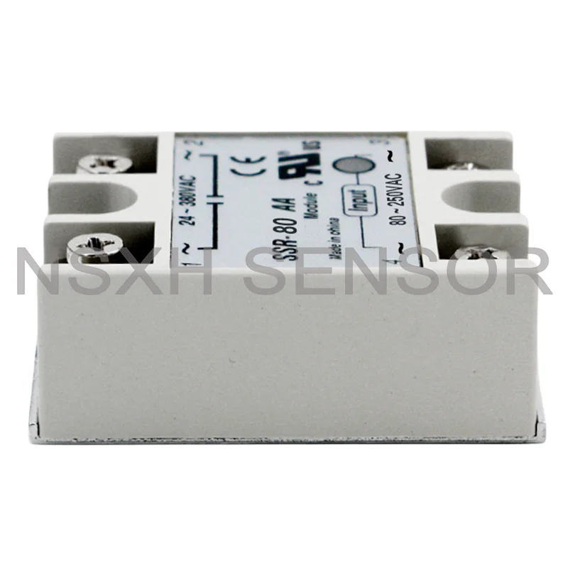 Original 10PCS SSR-80AA Single-Phase Solid State Relay 80A AC Control SSR80AA