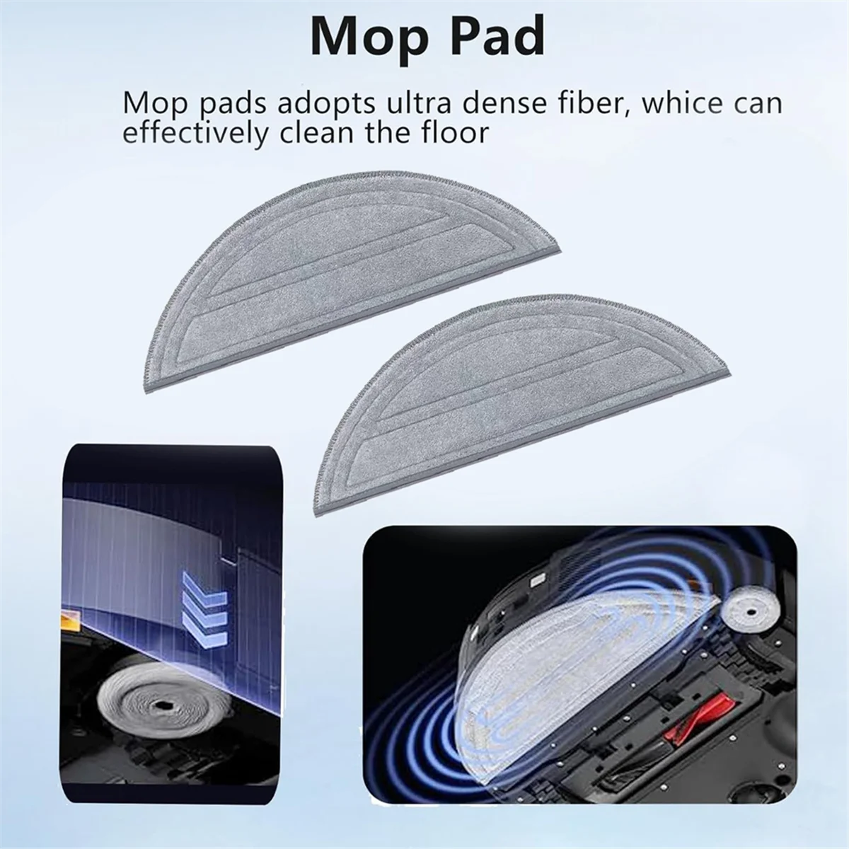 Cuscinetti per mocio di ricambio per Roborock Saros 10 / G30 Robot aspirapolvere riutilizzabili lavabili accessori per panni 20 pezzi