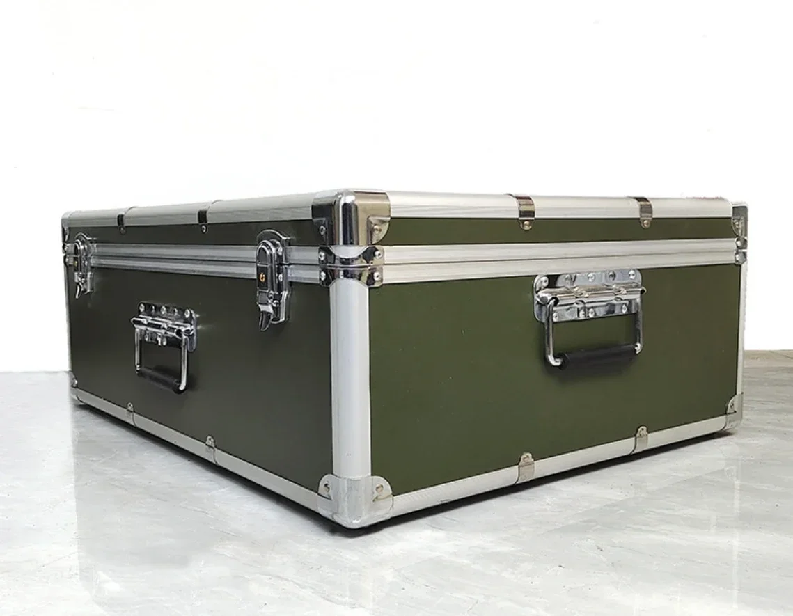 2024 New aluminum alloy camouflage equipment box, multi-function box, aluminum alloy instrument box sponge lining customization