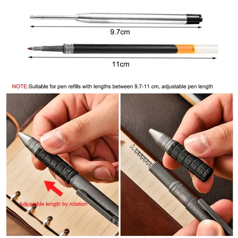 Titanium Alloy Pen G2 Refill Antiskid Writing Pen EDC Tool Business Signature Student Clip Pen