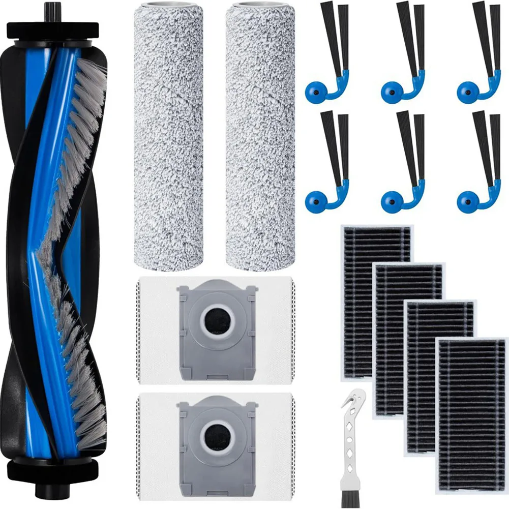 ملحقات بيع الصيف لمجموعة قطع غيار المكنسة الكهربائية الروبوتية ECOVACS DEEBOT X9 PRO Omni - الفرشاة الرئيسية، أسطوانة التطهير، الفرشاة الجانبية