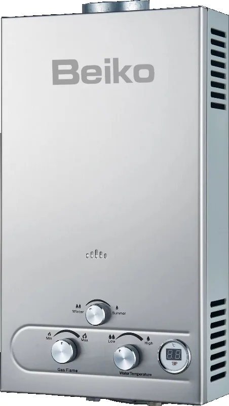 سخان مياه بدون خزان من الفولاذ المقاوم للصدأ سعة 12 لتر، متوافق مع غاز البترول المسال/البروبان مع تسخين فوري لتطبيقات المنزل بأكمله #2