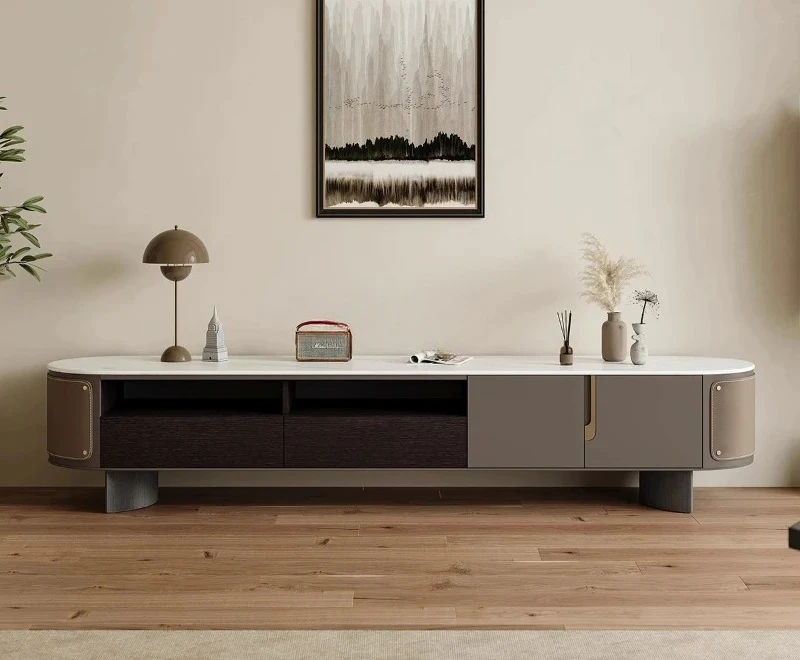 

Итальянский минималистичный мраморный шкаф для телевизора, напольный шкаф для хранения вещей, ваби-саби Wind