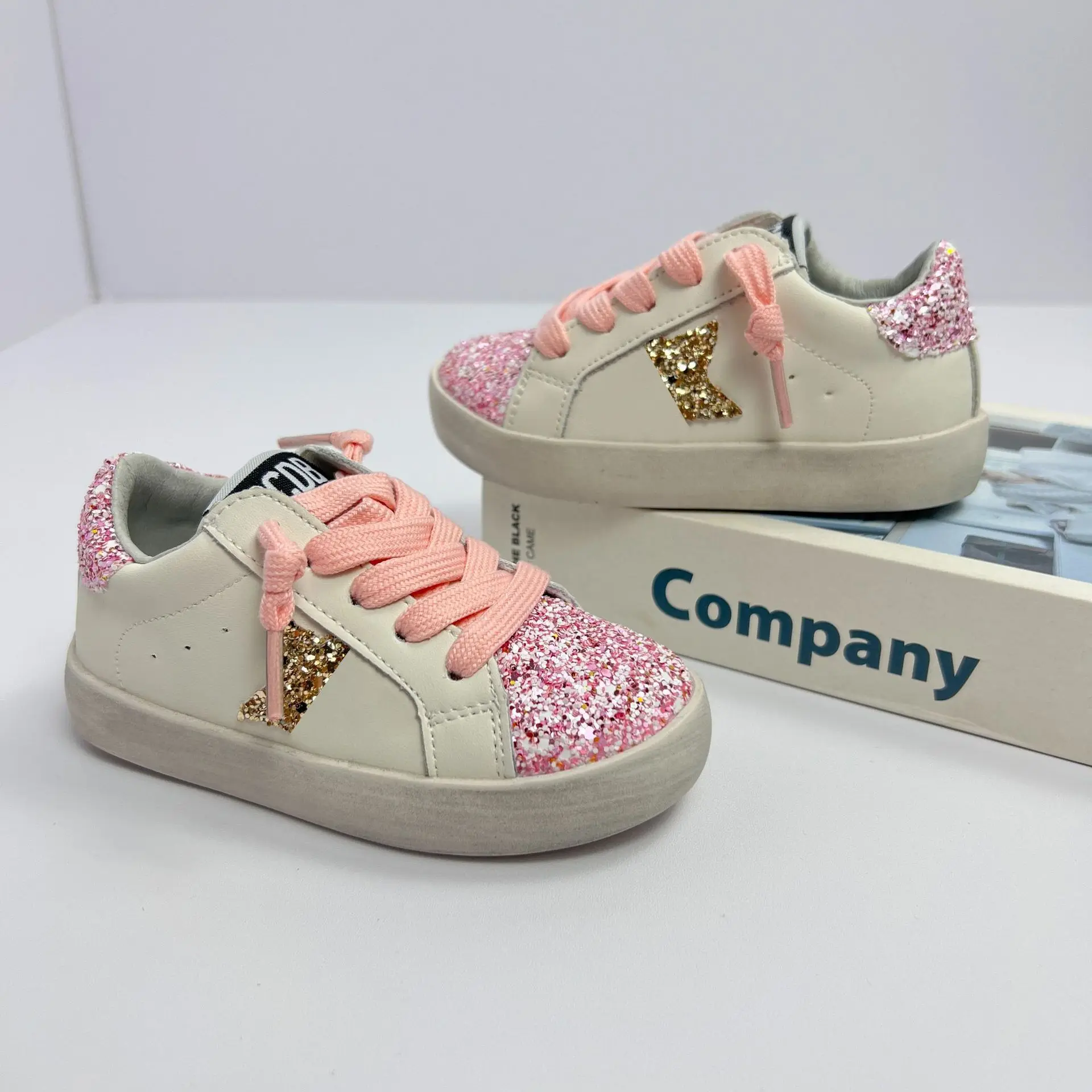 

All Season New Kids Star Flat Shoes Fashion Sequins Girls Casual Sneakers Dirty Toddler Children Shoes Fashion Non Slip Shoes