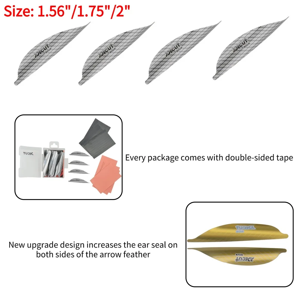 1.56 "/1.75"/2 "دور ريشة الرماية البلاستيك دوامة ريشة الجناح الأيمن السهم ريشة اطلاق النار السهم الصيد 50 قطعة Fletches #3