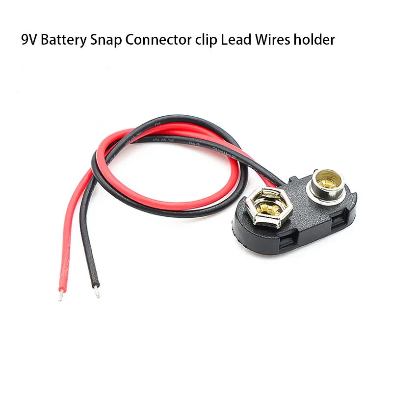 

10pcs 9V Battery Snap Connector clip Lead Wires holder